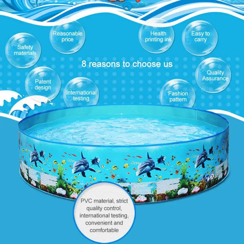 2021MAX 186x40cm Children Inflatable Pool Bathing Tub Baby Kid Home Outdoor Large Swimming Pool Inflatable Square Swimming Pool