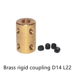 LINK CNC D14 L22 Brass Copper Shaft Motor Rigid Coupling RC Airplane Model Connector