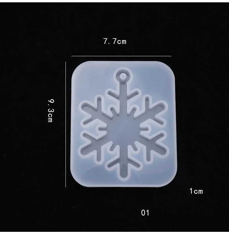 عيد الميلاد الهالوين ندفة الثلج زخرفة زهرة الخرز قالب من السيليكون للعثور على المجوهرات قلادة صنع قوالب راتنجات الايبوكسي #3