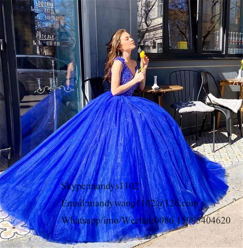 Luxury Beading Crystal Prom Dresses Long 2021 Sexy Backless Royal Blue Evening Party Gowns For Women Cheap Vestido de festa