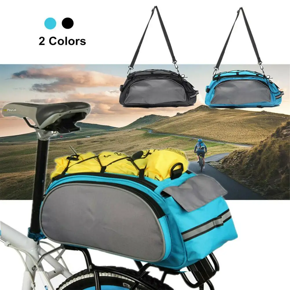 13L Mountain Road Bike Bicycle Cycling Rear Seat Rack Trunk Bag Pack Pannier Carrier Shoulder Bag Handbag  Bicycle Bags Panniers