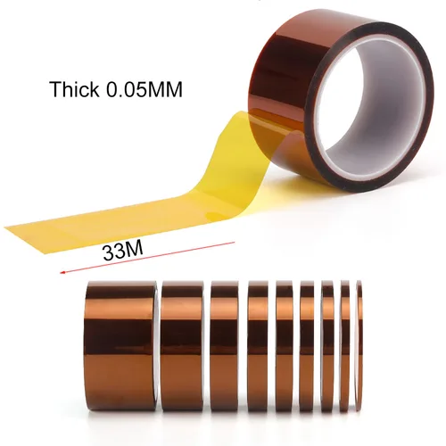Imagen 2 del producto Cinta adhesiva de poliimida BGA Kapton de alta temperatura, cinta adhesiva de aislamiento térmico, protección de tablero de impresión 3D para la industria eléctrica, 33M