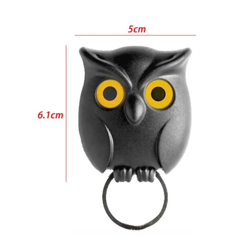 2019 New Black Night Owl Magnetic Door Wall Decor Wall Hook Hanger Key Holder Magnets Keep Keychains Key Hanger Hook Hanging Key