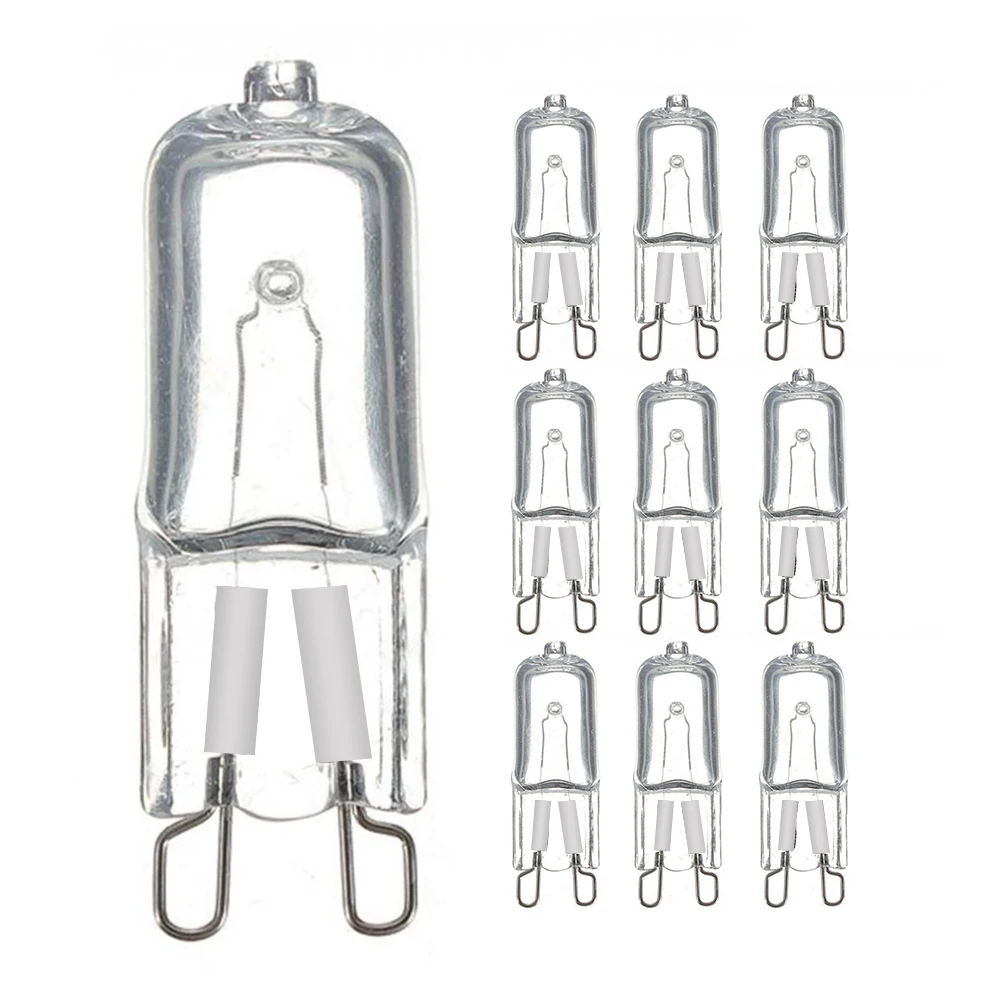 10pcs G9 Halogen Light Bulbs Clear Capsule 220-240V Warm White 20W 25W 40W 60W Eco Halogen Light Bulbs For Chandelier Lighting