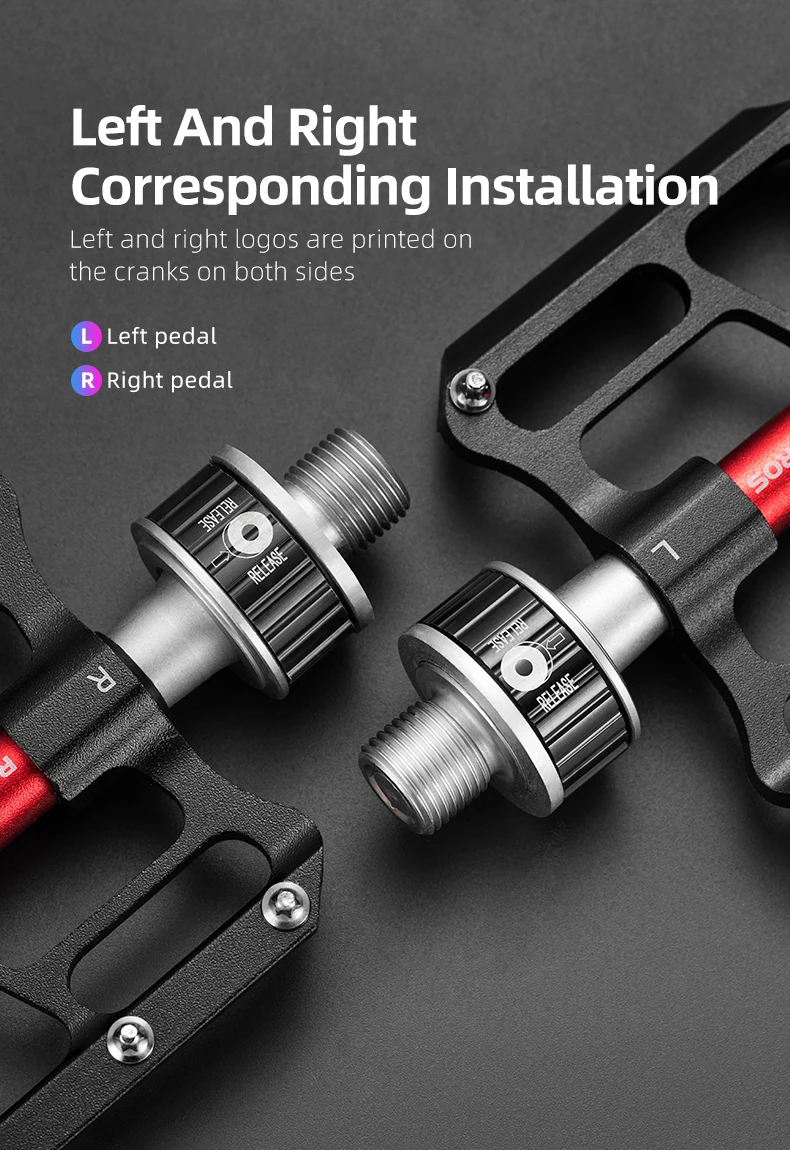 ROCKBROS Fahrrad Pedales Mtb Quick Release CNC Regendicht Dichtung Lager 8,2 cm Verbreitert Nicht-slip Chrom Molybdän Bike Straße pedal – Detail 11