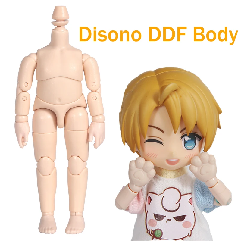 BJD disono DDF body doll body for GSC clay head,ob11 baby head, obitsu 11, 1/12bjd dolls toys for girls and boys