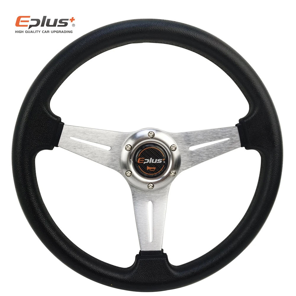 EPLUS Car Sport Steering Wheel Racing Type High Quality Universal 14 Inches 350MM Aluminum PU 5 Color Car Styling Quick Release