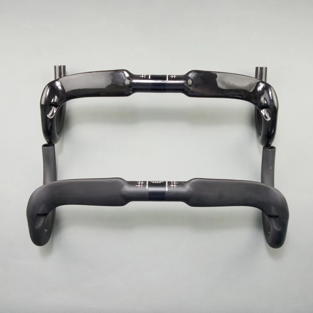 UD Carbon Fiber Bicycle Handlebar, Reduce Resistance, Bent Bar, Strengthen Bike Parts, Inner Routing, 400mm, 420mm, 440mm