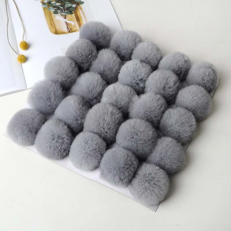 6cm DIY Plush Balls Fur Ball Pompom Children\'s Hair Accessories Crafts Garland Decorative Keyrings Flower Home Decor 1pc