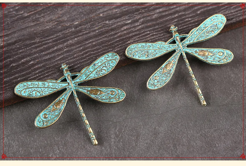 10pcs Charms 45x36mm Vintage Big Dragonfly Pendant DIY Retro Jewelry Bracelet Necklace Charms Pendant