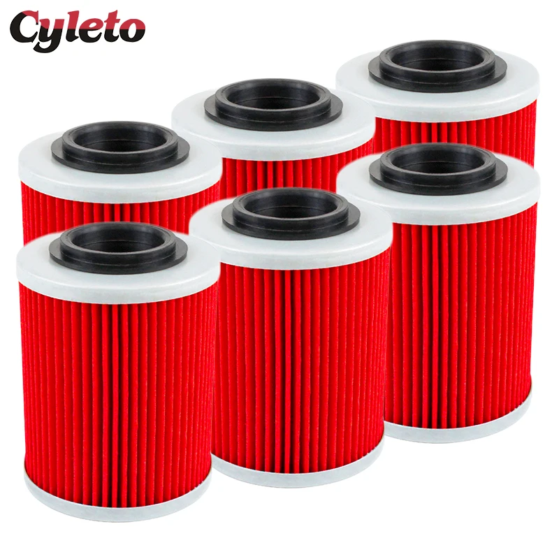 2/4/6 Pcs Cyleto Motorcycle Oil Filter for BRP CAN-AM Outlander MAX 330 400 L 450 500 570 650 Renegade 800 850 1000 800R 1000R