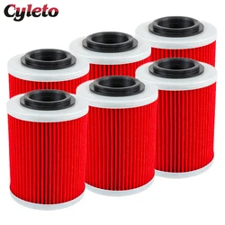 2/4/6 Pcs Cyleto Motorcycle Oil Filter for BRP CAN-AM Outlander MAX 330 400 L 450 500 570 650 Renegade 800 850 1000 800R 1000R