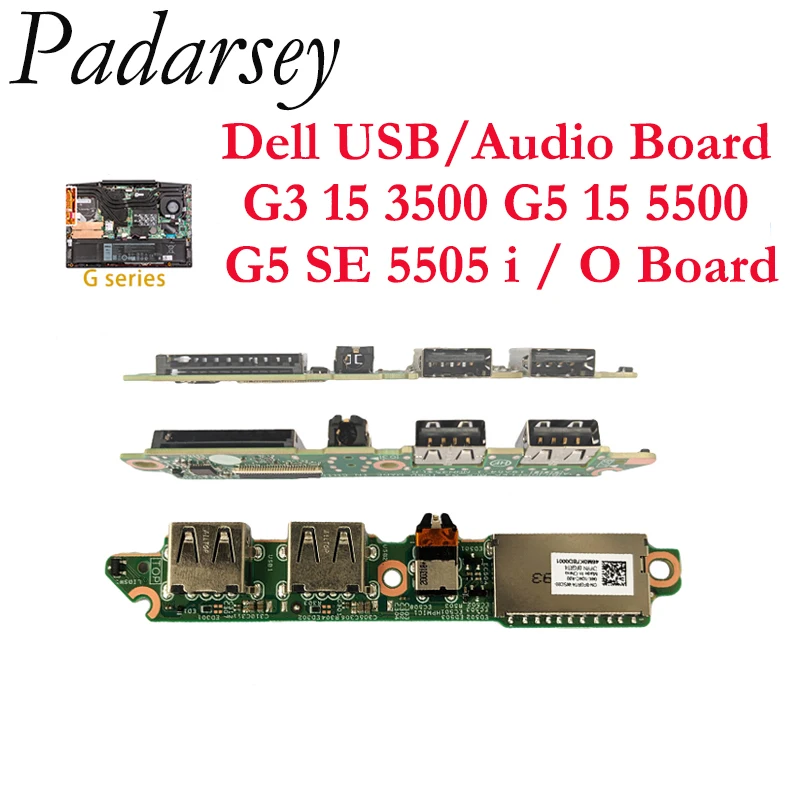 Pardarsey Brand New Built-In USB Audio I/O Card Reader Board Small Board Cable 09D1Y5 for Dell G3 15 3500 G5 15 5500 G5 SE 5505