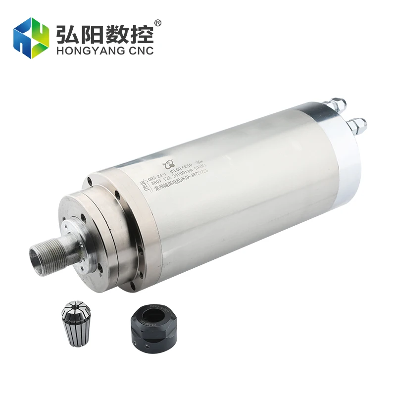 HQD Water-Cooled Spindle Motor 3.0kw ER20 220V 380V CNC Spindle Motor 100x250mm For CNC Router Engraving And Milling Machine