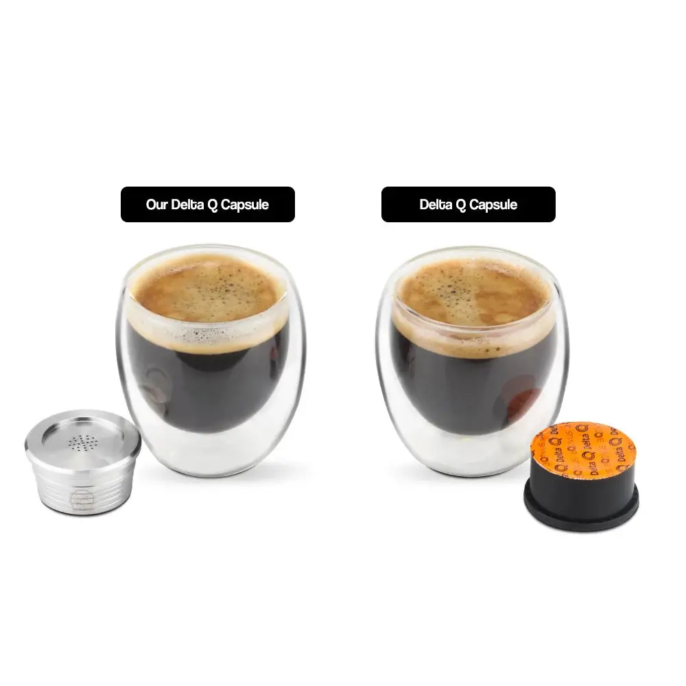 Stainless Steel Reusable Coffee Capsules Kitchen Reusable Coffee Capsule Cup Filter Compatible For Delta Q Coffee Accessories