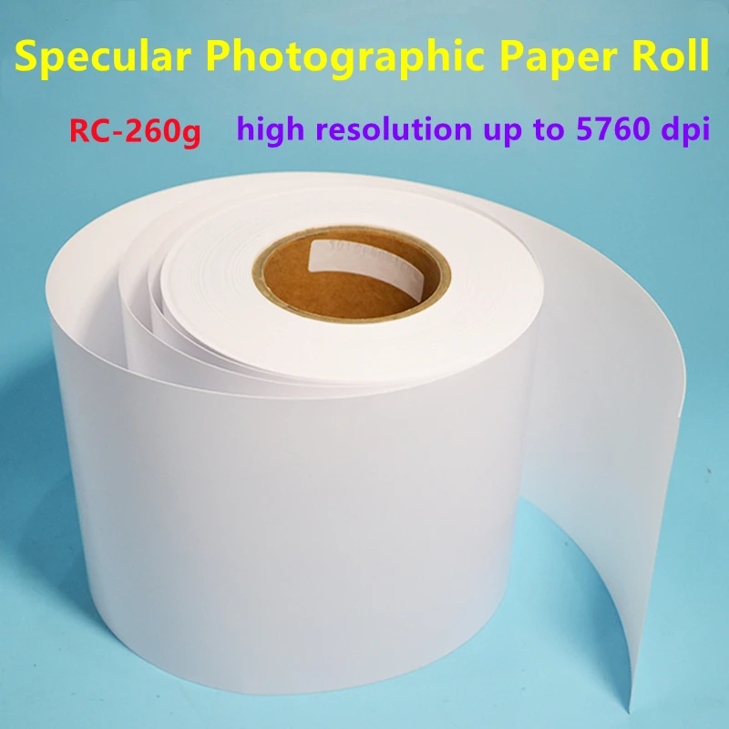 65meters Premium Quality New Fast Dry 240g Glossy Fujifilm DX100 Inkjet Photo Paper Roll Specular Photographic Paper For Epson