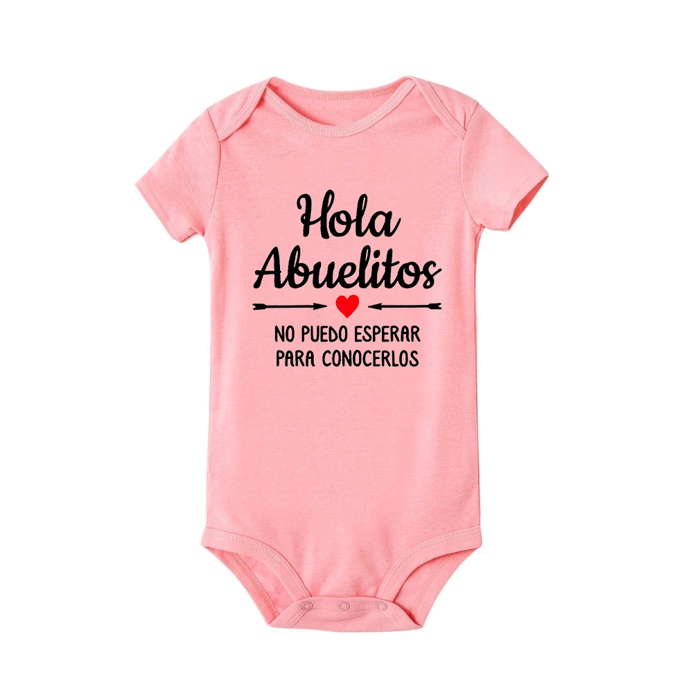 Hola Abuelita Newborn Bodysuit Spanish Pregnancy Announcement To Grandma Toddler Infant Jumpsuit No Puedo Esperar Para Conocerte