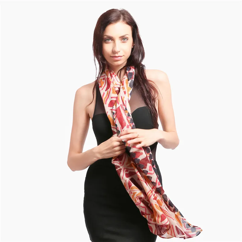 

Jinjin.QC Women Scarf Summer Patchwork print Scarf New Fashion Scarves Luxury Brand Shawls and Wraps Fashion