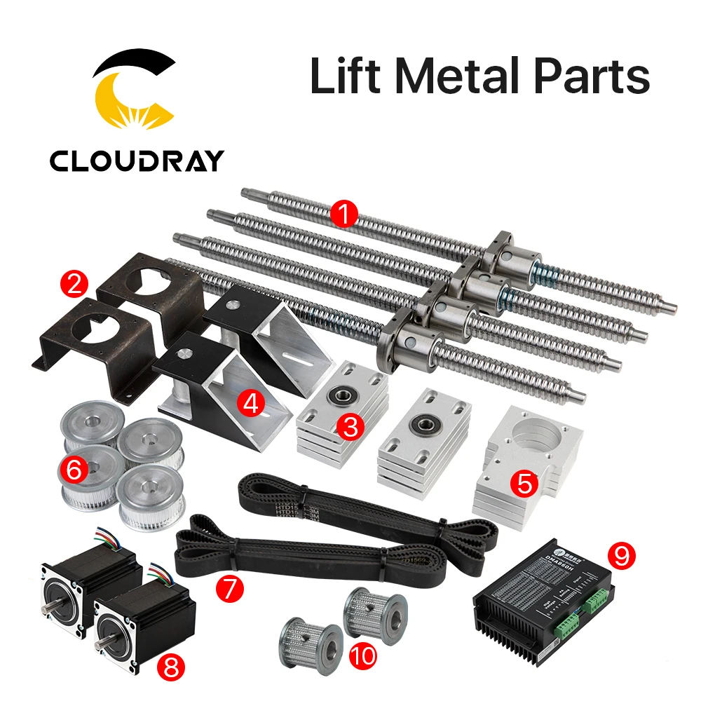 Cloudray motorized up and down table platform Lift Metal Parts for CO2 Cutting and Engraving Machine