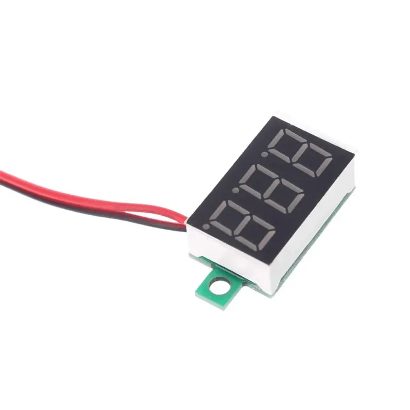 1 stücke 0.36 "Digital Voltmeter DC 4,5-30V 2 Drähte Rote Led-anzeige Panel Spannung Meter Whosale & Dropship