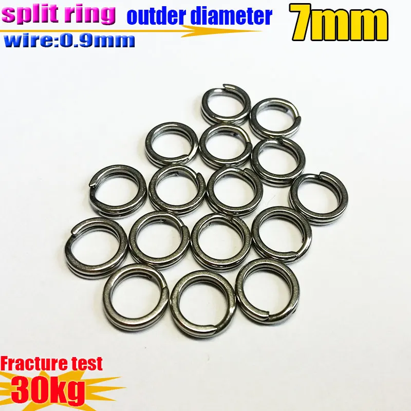 2019 new  Fish lures  ring flattening  wire 0.9mm*outside diameter 7mm Quantity 500pcs/lot  304 stainless steel