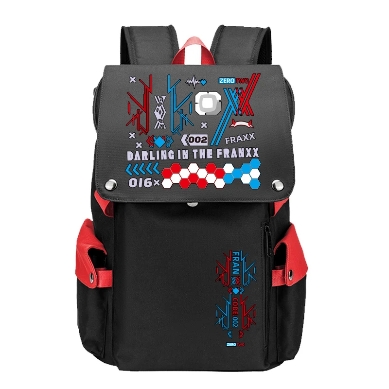 DARLING in the FRANXX ZERO TWO Anime Backpack USB Laptop Bag Large Capacity School Backpack Girls Travel Rugzak Cartoon Bookbag
