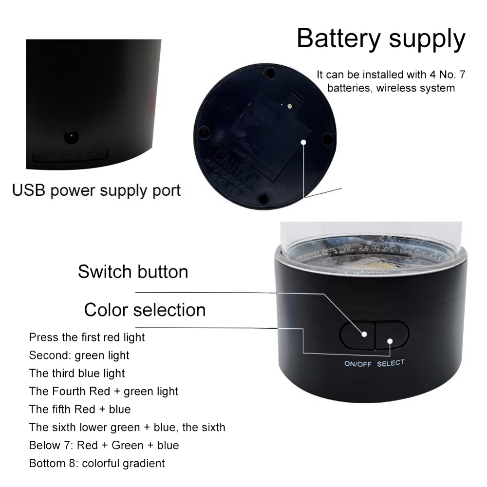 Lampu Ubur-ubur Fantasi 5V USB Power Berubah Warna Tangki Ubur-ubur Lampu Led Akuarium Suasana Hati Santai Lampu Malam Lentera Samping Tempat Tidur