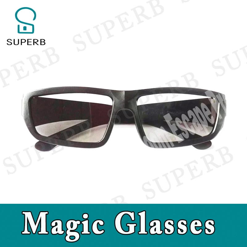 

Replacement glasses of the Magic Glasses Prop Special glasses to see the hidden clues Real life room escape game Superb props