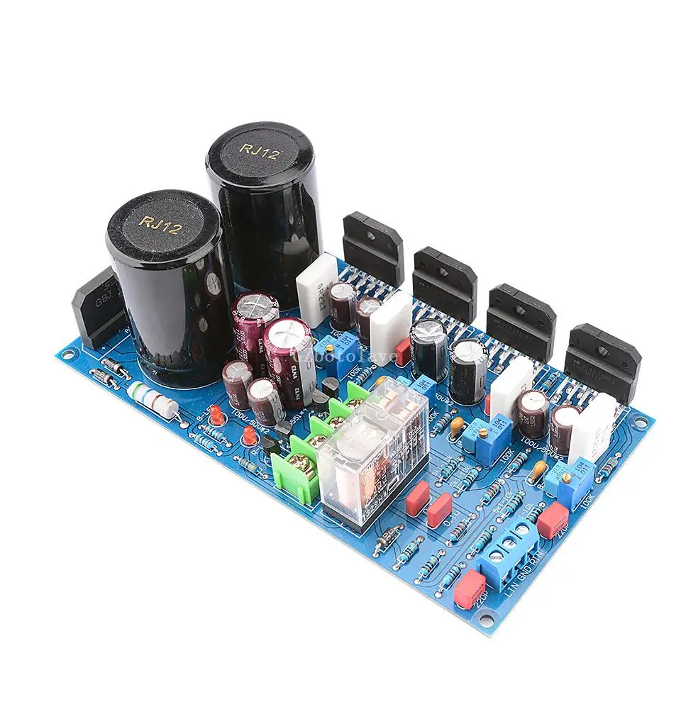 Finito LM3886 doppia uscita parallela pura scheda amplificatore di potenza stadio posteriore Home Theater fai da te con circuito di protezione 120W + 120W