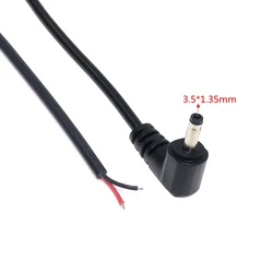 10pcs/lot DC 3.5*1.35mm Jack Plug Power Cable, 3.5 x 1.35mm DC Female/Male Adapter Stripped Cord For LED/Monitoring 30CM