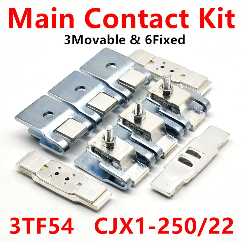 Kit di contatti principali per Kit di riparazione contattore 3 tf54 3 tf55 muslimatexplax contatti mobili e fissi contattore pezzi di ricambio