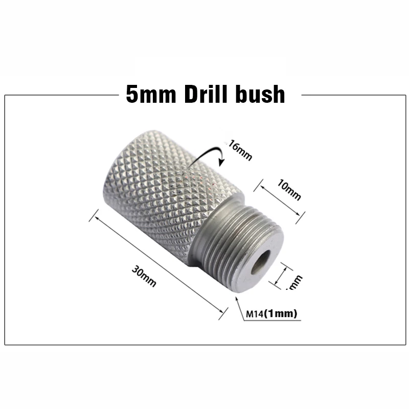 ALLOSME 5Mm 4-15Mm Nữ Tay Bushing M14/M18 Dowelling Jig Khoan Gỗ Hướng Dẫn Định Vị Dowel jig Bộ Gỗ Phụ Kiện