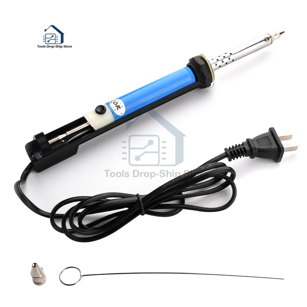 High Quality EU 2in1 30W 40W 110V 220V Soldering Iron PCB Solder Sucker Desoldering Vacuum Pump Welding Tool