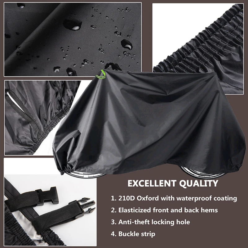 Waterproof Heavy Duty Bicycle Cover, Outdoor Cycle Cover, 210D Oxford Polyester, Water Proof Bike Accessory, RL19-0012G