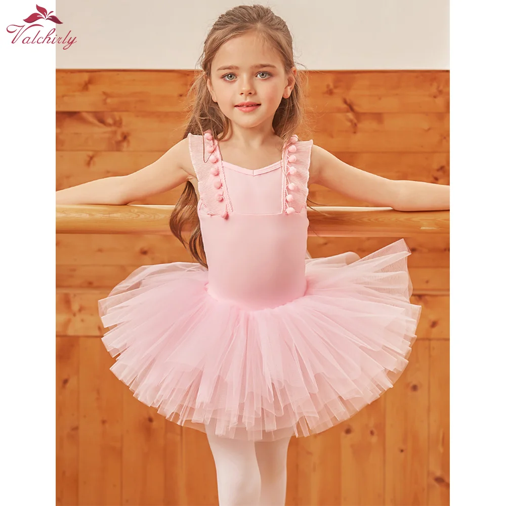 New Girls White Ballerina Tutu Dress Ballet Costumes  Kids Dancewear Gymnastics Leotard for Child Performance