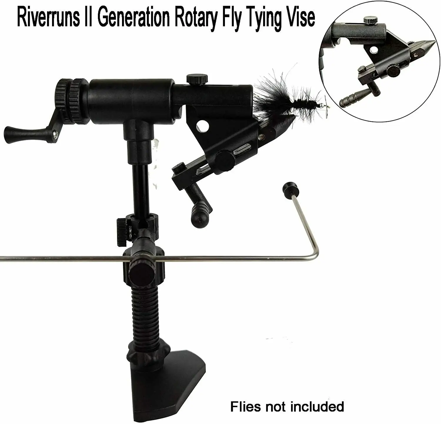 

Rotary Fly Tying Vise with Jaw Balanced and Truly Extendable, Right & Left Hand L