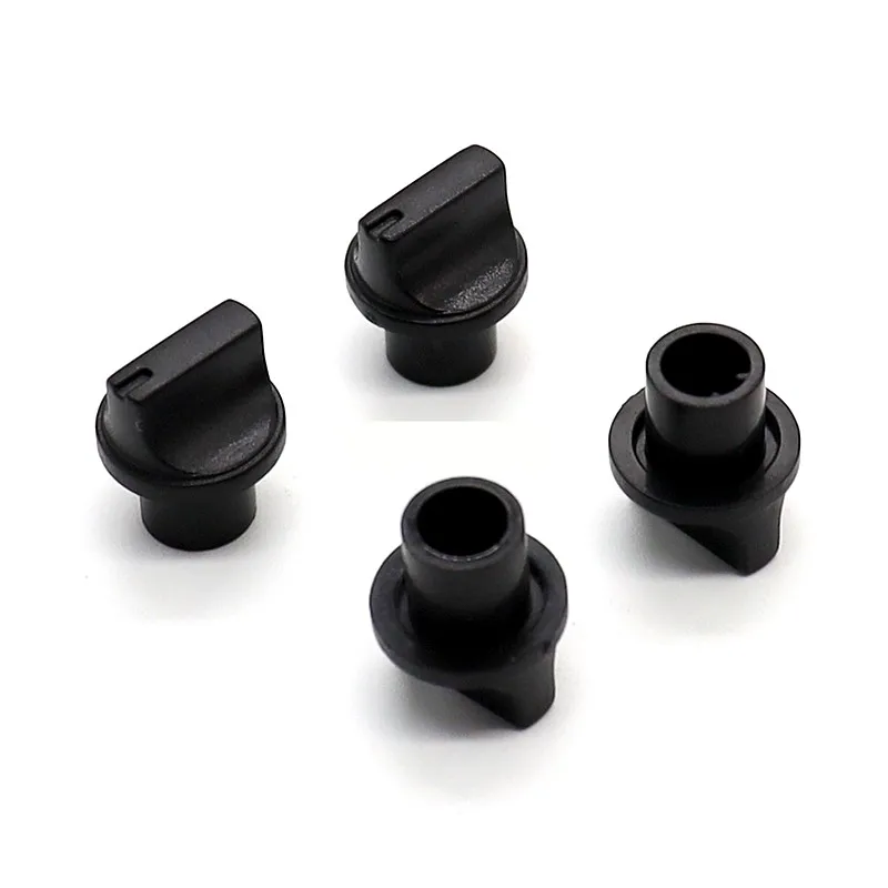 10pcs Black Flat Cap 13x15.8mm Potentiometer Switch Adjustment knob D shaft Flower Plum Shaft Inner Hole 6mm