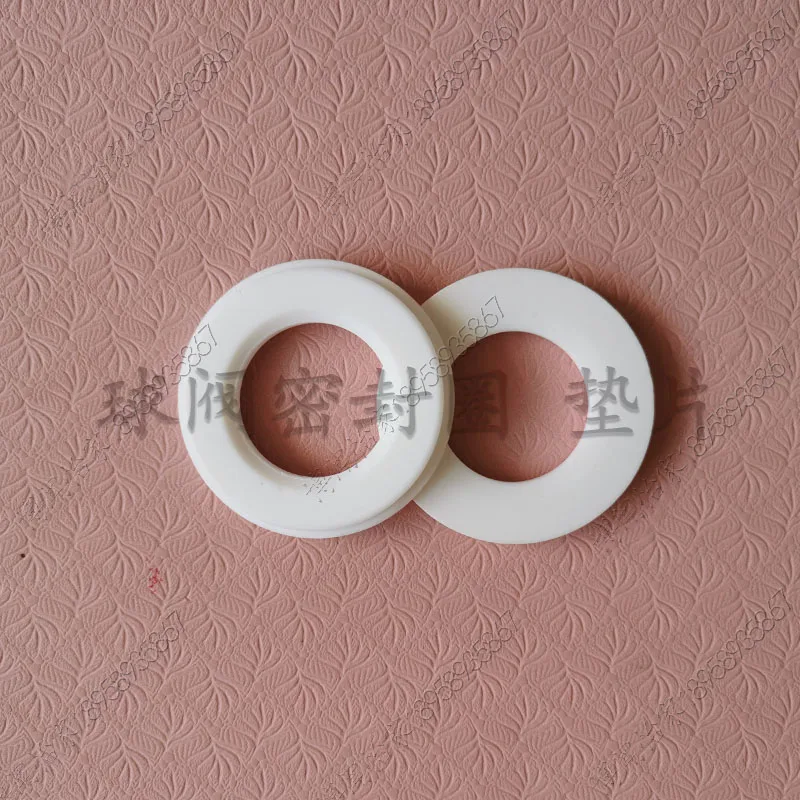 10 pcs a lot Three-piece ball valve seal ring PTFE seat white PTFE gasket PTFE gasket accessories