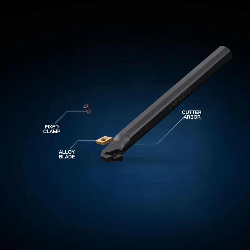S10K/S12M/S14N/S16Q/S20R/S25S/S32T/S40T SDZCR07/SDZCR11/SDZCL07/SDZCL11 Turning Lathe Tool Holder use Carbide Inserts DCMT070402