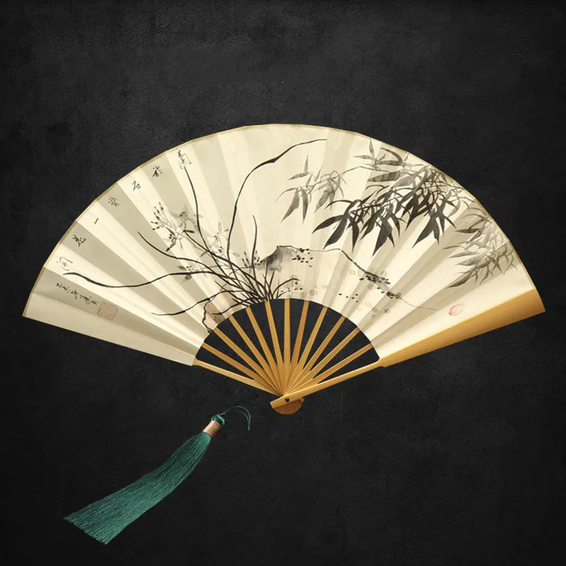 

Chinese Xuan Paper Folding Fan Brush Calligraphy Landscape Painting Creation Classical Xuan Paper Hand Fan DIY Art Supply