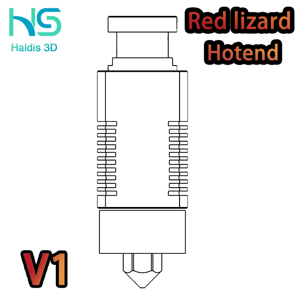 Rode Hagedis V1 Radiator Ultra Precisie 3D Printer Extruder Is Compatibel Met De V6 Hotend En CR10 Ender 3 Hotend adapters