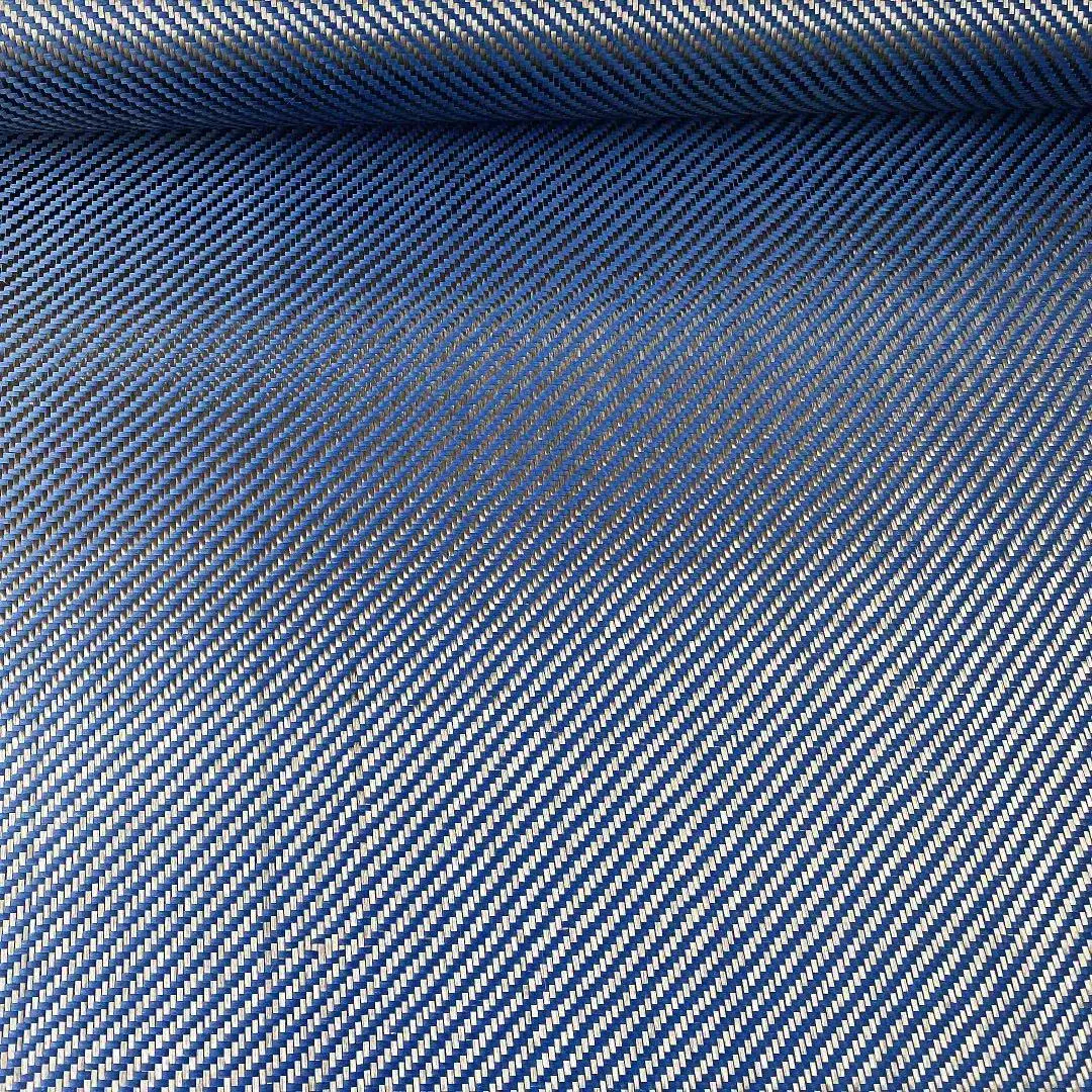 200gsm Red/Blue Twill Carbon Aramid Fiber Hybrid Fabric Cloth 3K Carbon Fiber for Car Sports Equipment 50cmx100cm