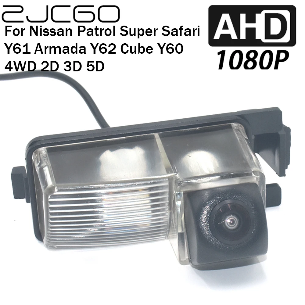 ZJCGO Car Rear View Reverse Backup Parking AHD 1080P Camera for Nissan Patrol Super Safari Y61 Armada Y62 Cube Y60 4WD 2D 3D 5D