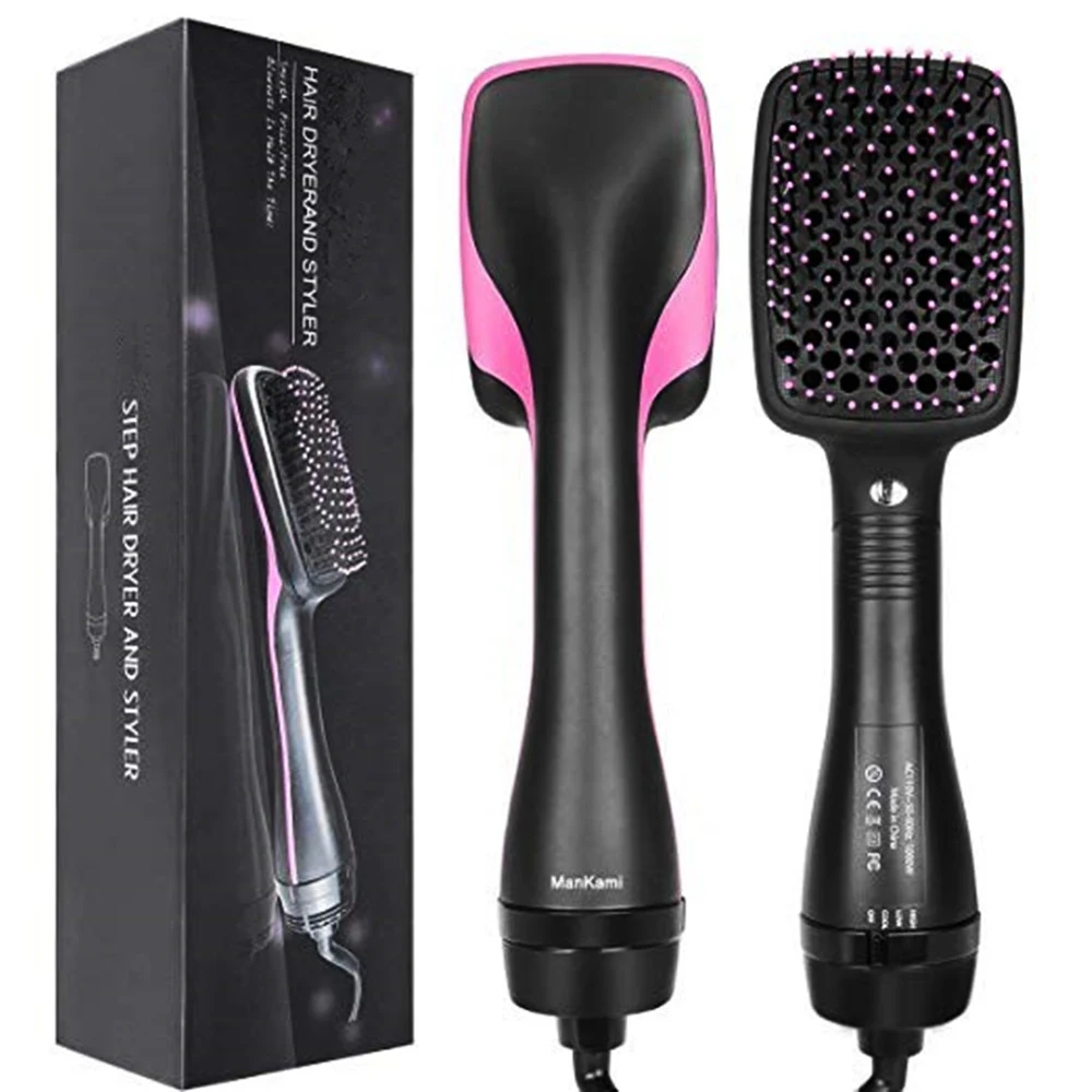 One Step Hot Air Brush Household Hair Dryer Brush & Volumizer Hair Curler Straightener Salon Hair Styling Tools