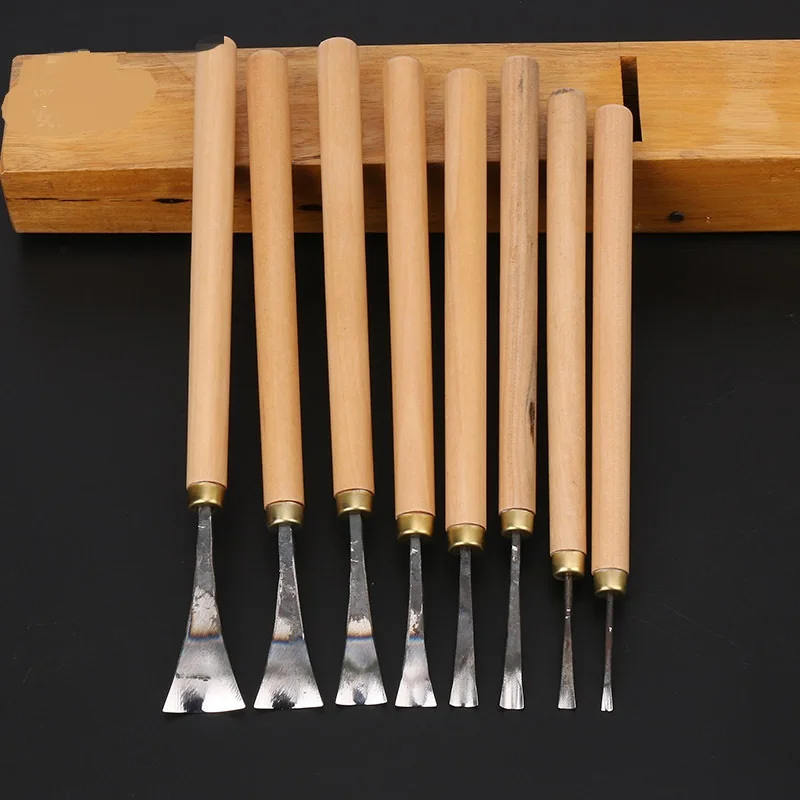 プロの木彫りナイフ,ベーシックウッドカット,DIYツール,木工工具,9個