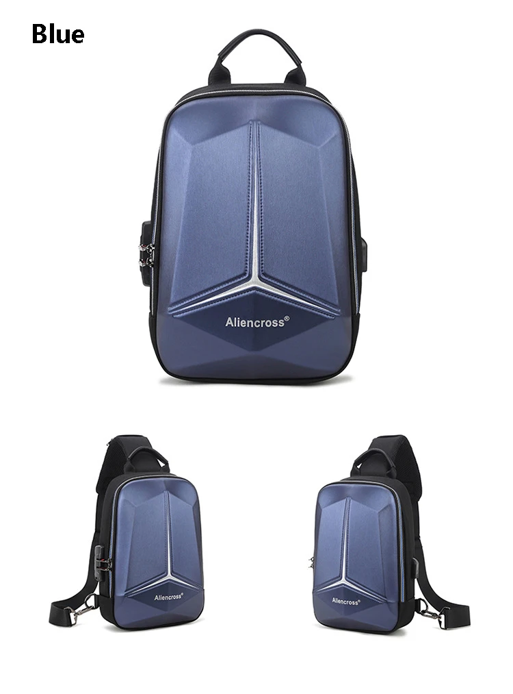 Anti-theft Lock Chest Bag for Men USB Charging Travel Shoulder Bag High-quality Messenger Bags Waterproof Men's Crossbody Bag