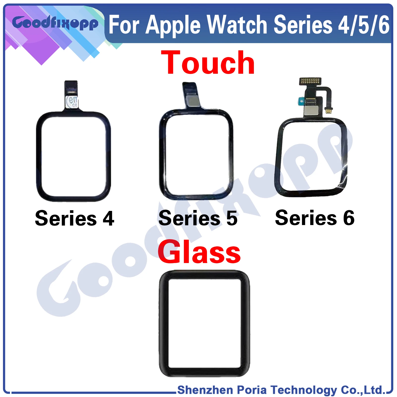 For Apple Watch Series 4  5 SE 6 S4 S5 S6 40mm 44mm LCD Display Touch Screen Digitizer Glass Lens Panel Repiar Parts