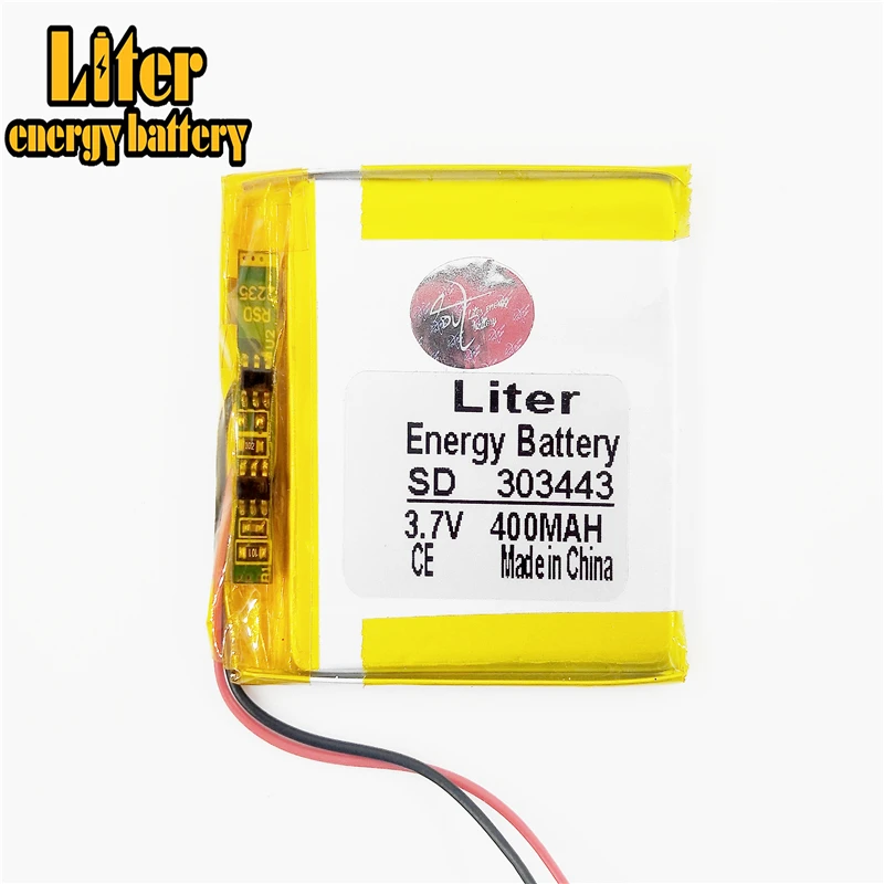 

3.7V 400MAH lithium Tablet polymer battery 303443 MP3 MP4 MP5 GPS Bluetooth little toy game