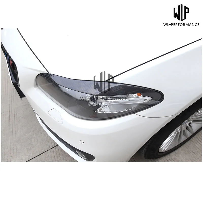 F10 F18 Carbon Fiber Headlight Brows Car Styling for Bmw 5 Series F10 F18 Car Body Kit 520i 525i 530i 535i 1-17