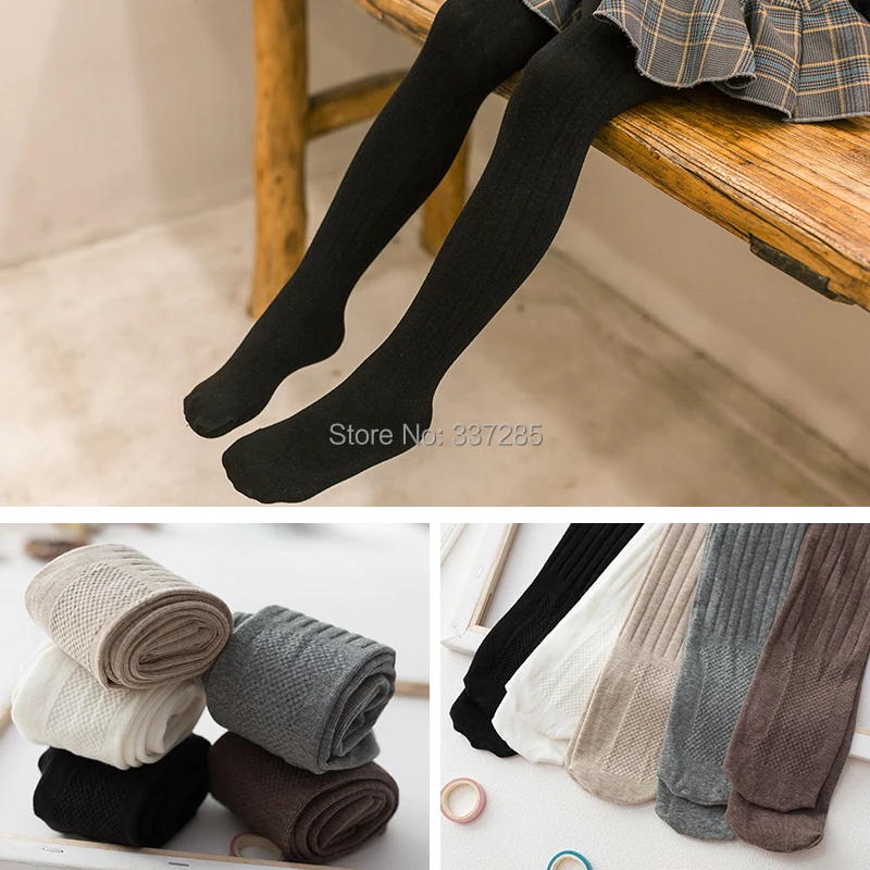 สาวอุ่นฝ้ายทารกถักเด็ก Pantyhose Anti-Pilling ลื่นเด็กด้านล่างฤดูใบไม้ร่วง tights